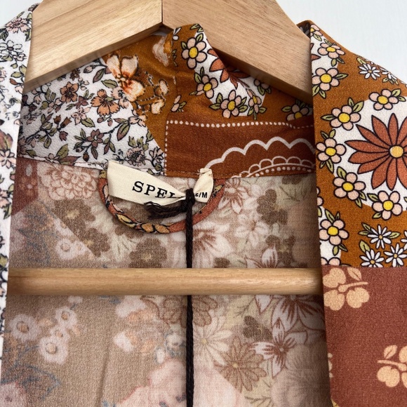 SPELL Cha Cha Maxi Robe Kimono Duster in Brown Sugar - Size S-M - NWT - Picture 8 of 10